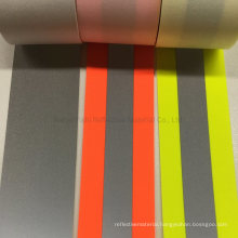 UL Flame Resistant Reflective Fabric Clothstripe Roll Fireproof Fr Aramid Fluorescent Yellow Silver Warning Firefighter Tape